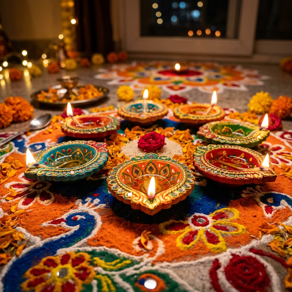 Elevate Your Home with Hand-Painted Clay Diyas & Latkans