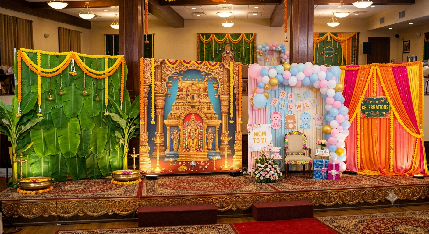 High Definition Traditional Backdrop Screens at C2 Sons Chennai