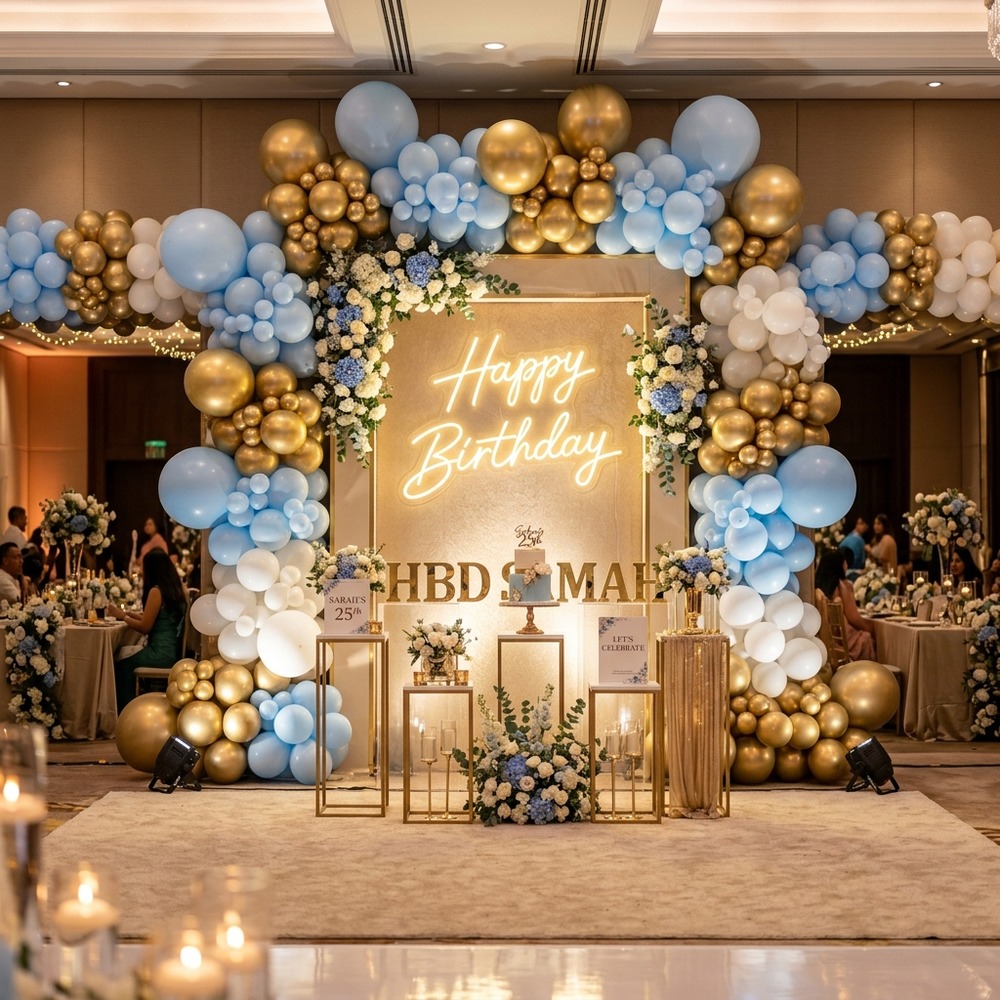 Birthday Party Celebration Set (Gold & Silver)