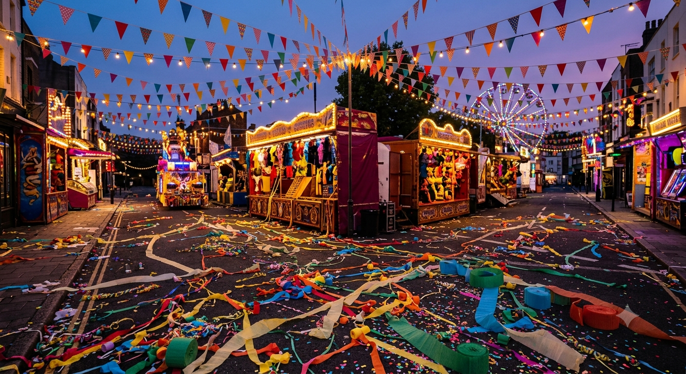 Colorful Carnival Decoration Setup