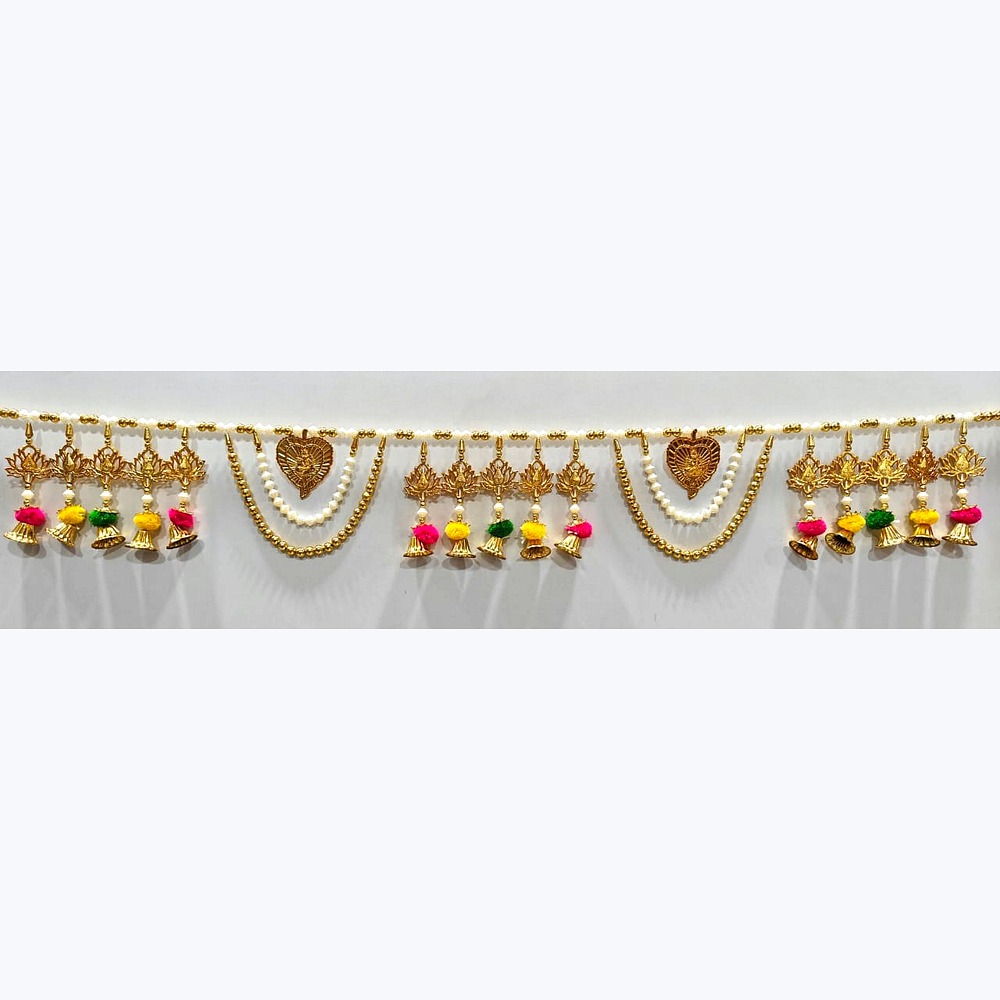 Temple Lakshmi & Lotus Golden Toran