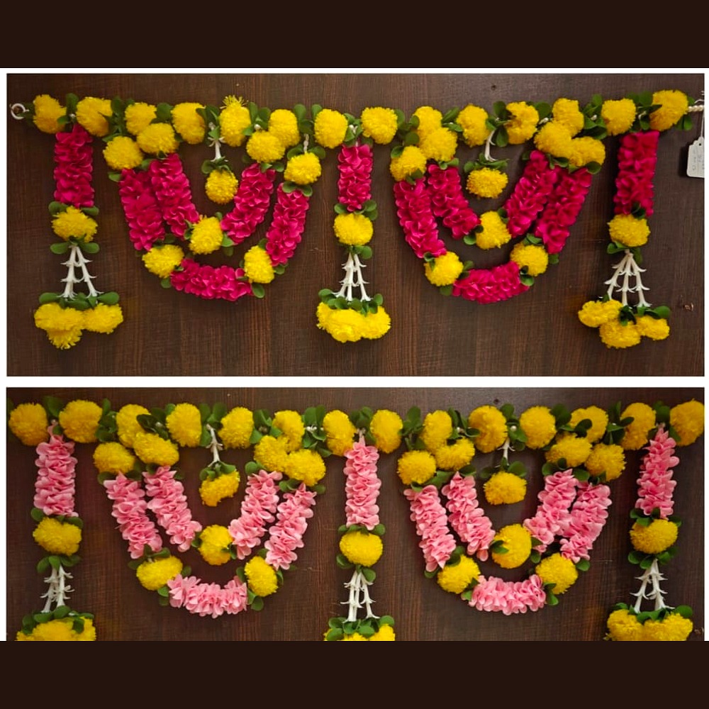 3-Tier Festive Floral Marigold Door Torans